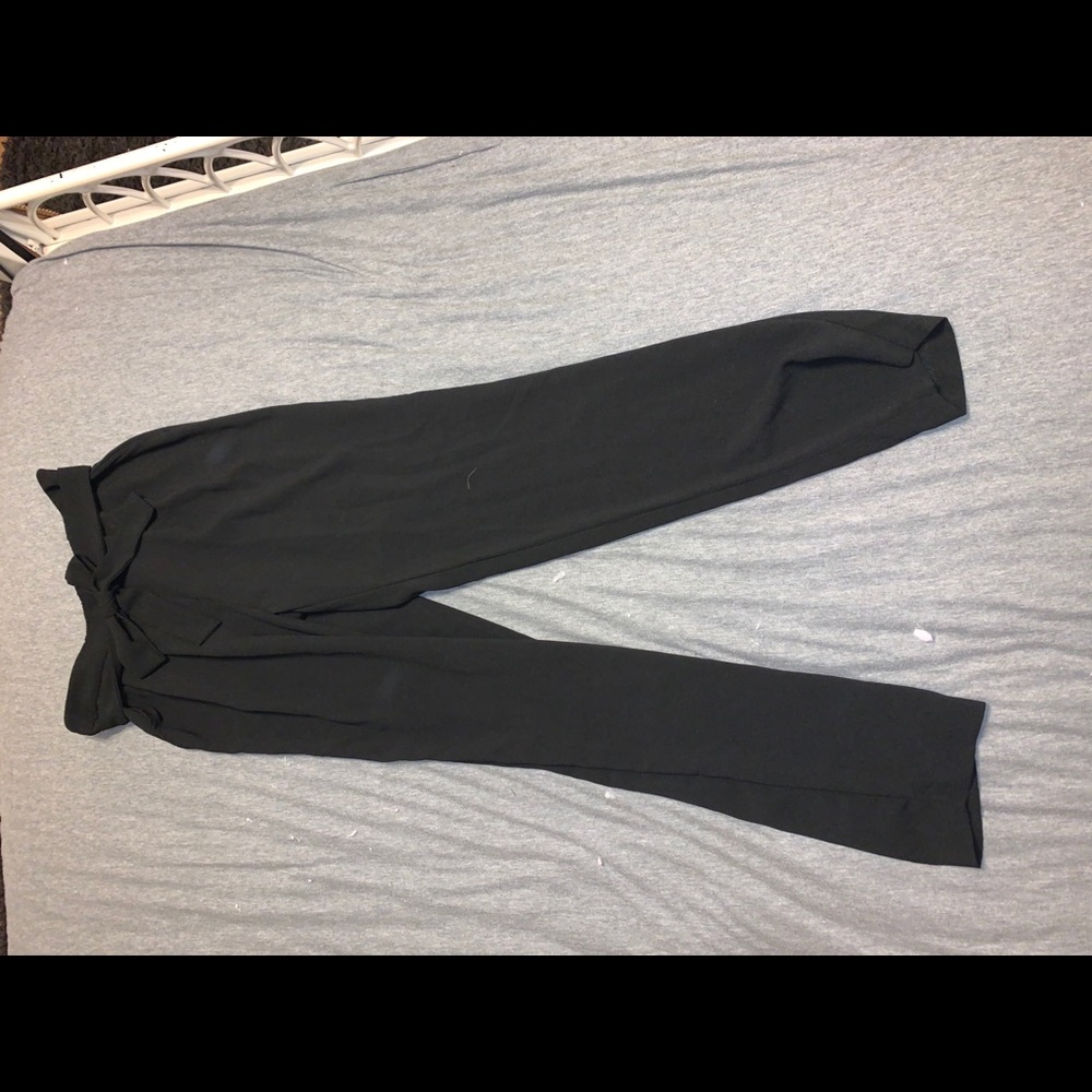 Black wide leg pants